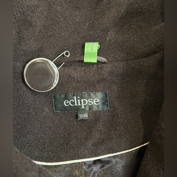 Very dark brown, size XS, Eclipse, belted jacket with hood. - Picture 7 of 8